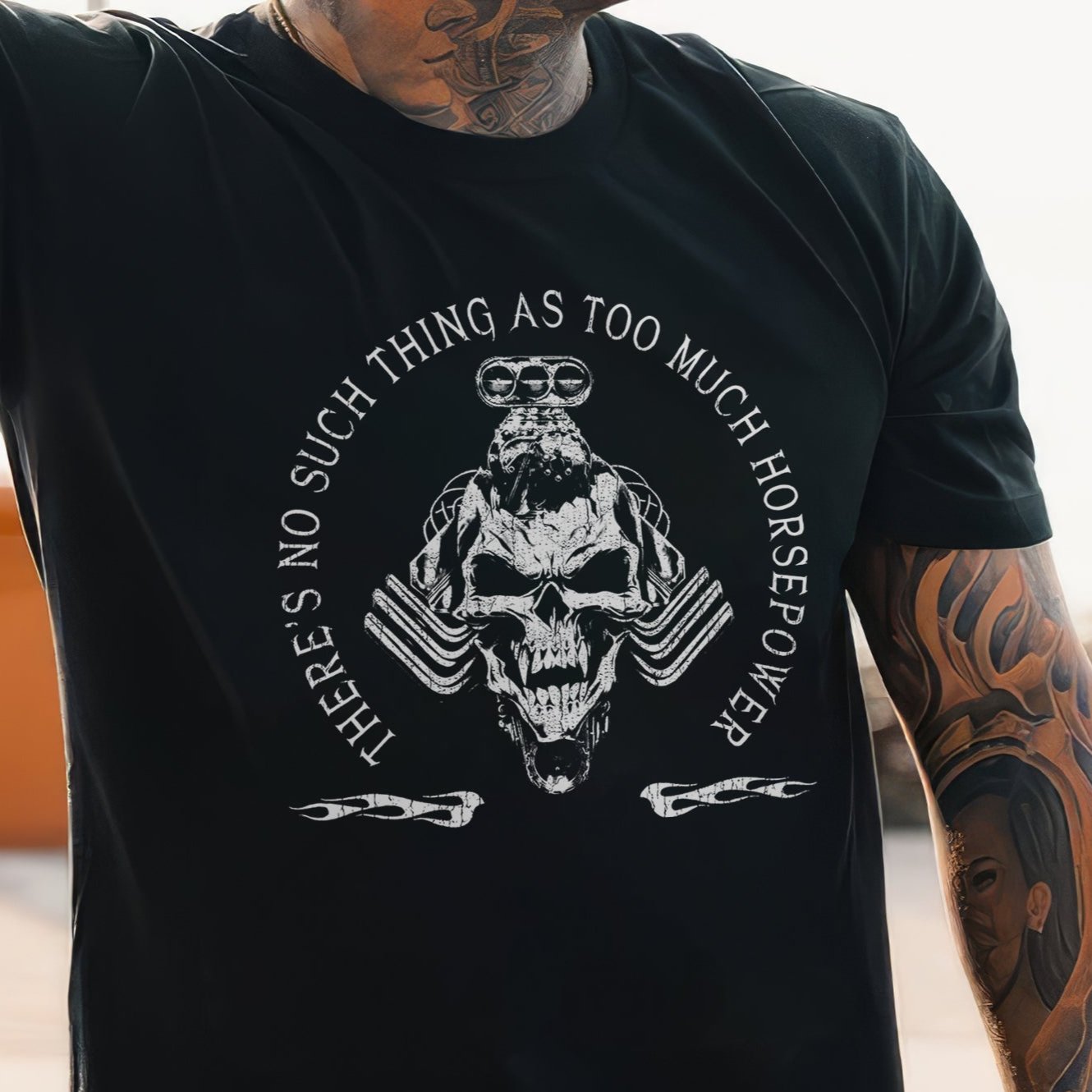 There's No Such Thing As Too Much Horsepower V8 Engine T-shirt
