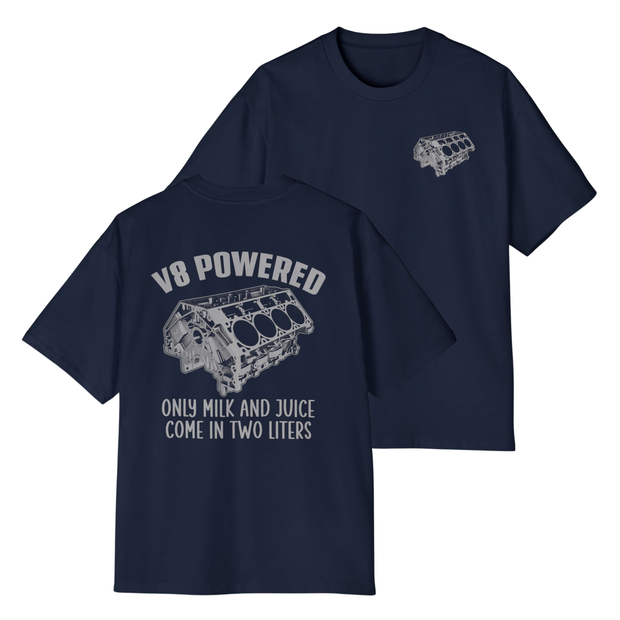 V8 Powered - Cozy 100% Carded Cotton Oversized Premium Heavyweight Men's T-shirt