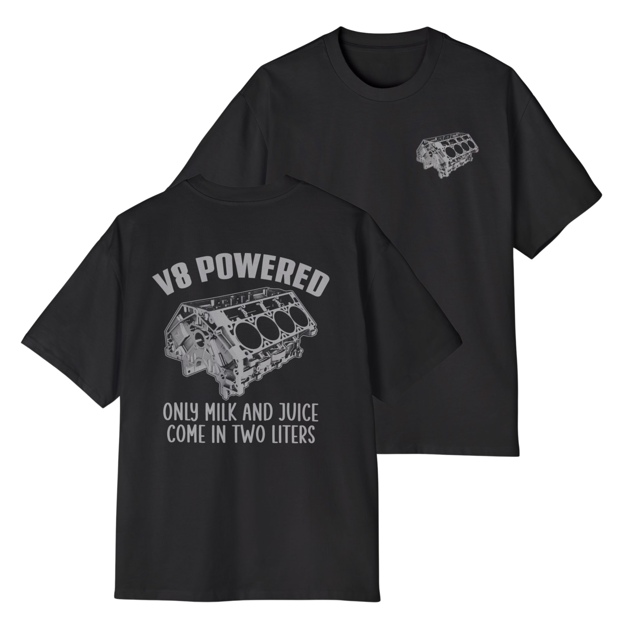 V8 Powered - Cozy 100% Carded Cotton Oversized Premium Heavyweight Men's T-shirt
