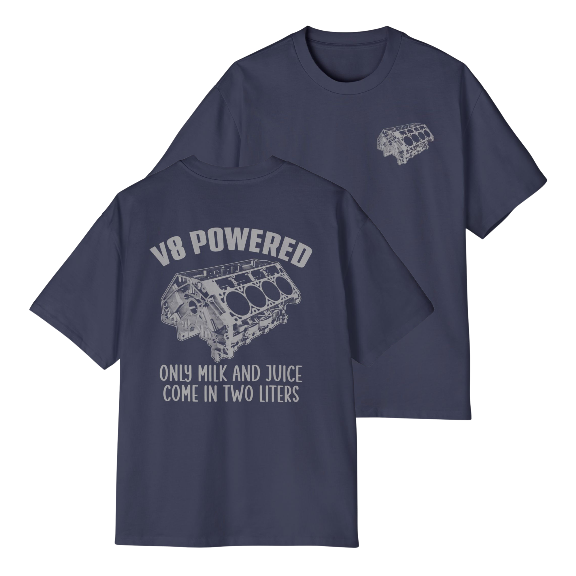 V8 Powered - Cozy 100% Carded Cotton Oversized Premium Heavyweight Men's T-shirt