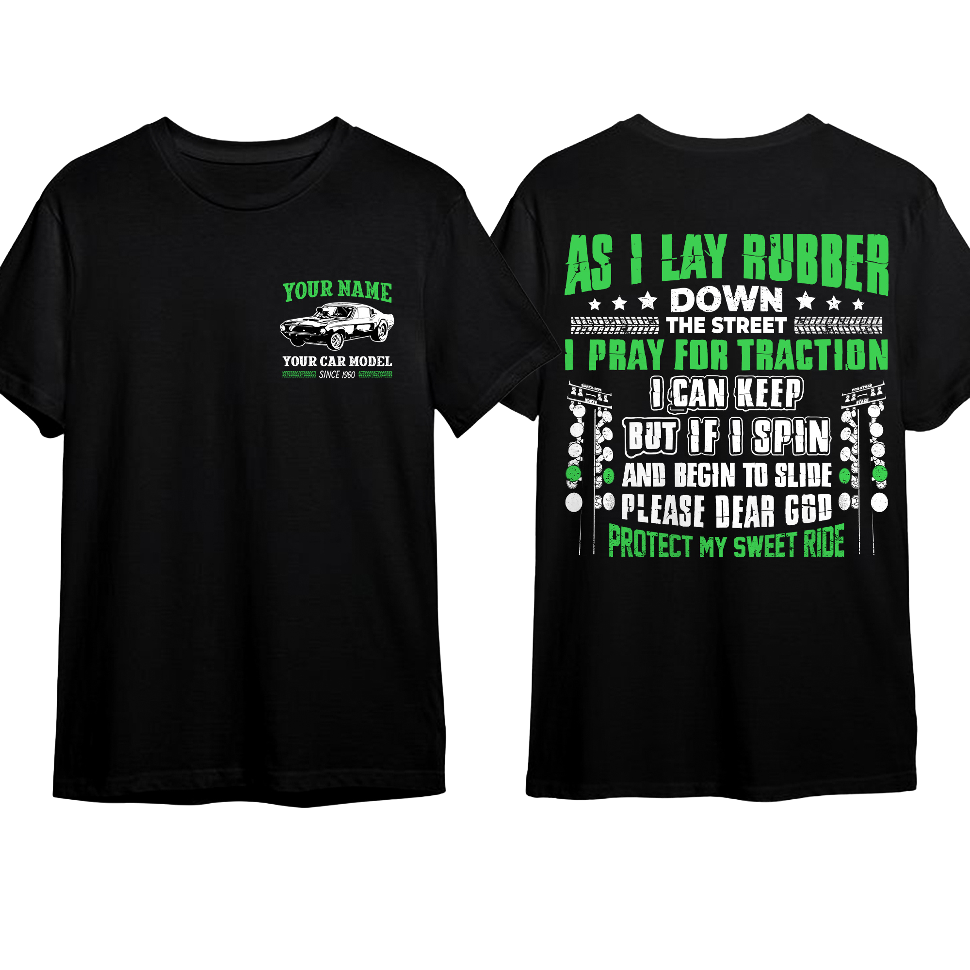 Racer Prayer Customized Drag Racing T-shirt