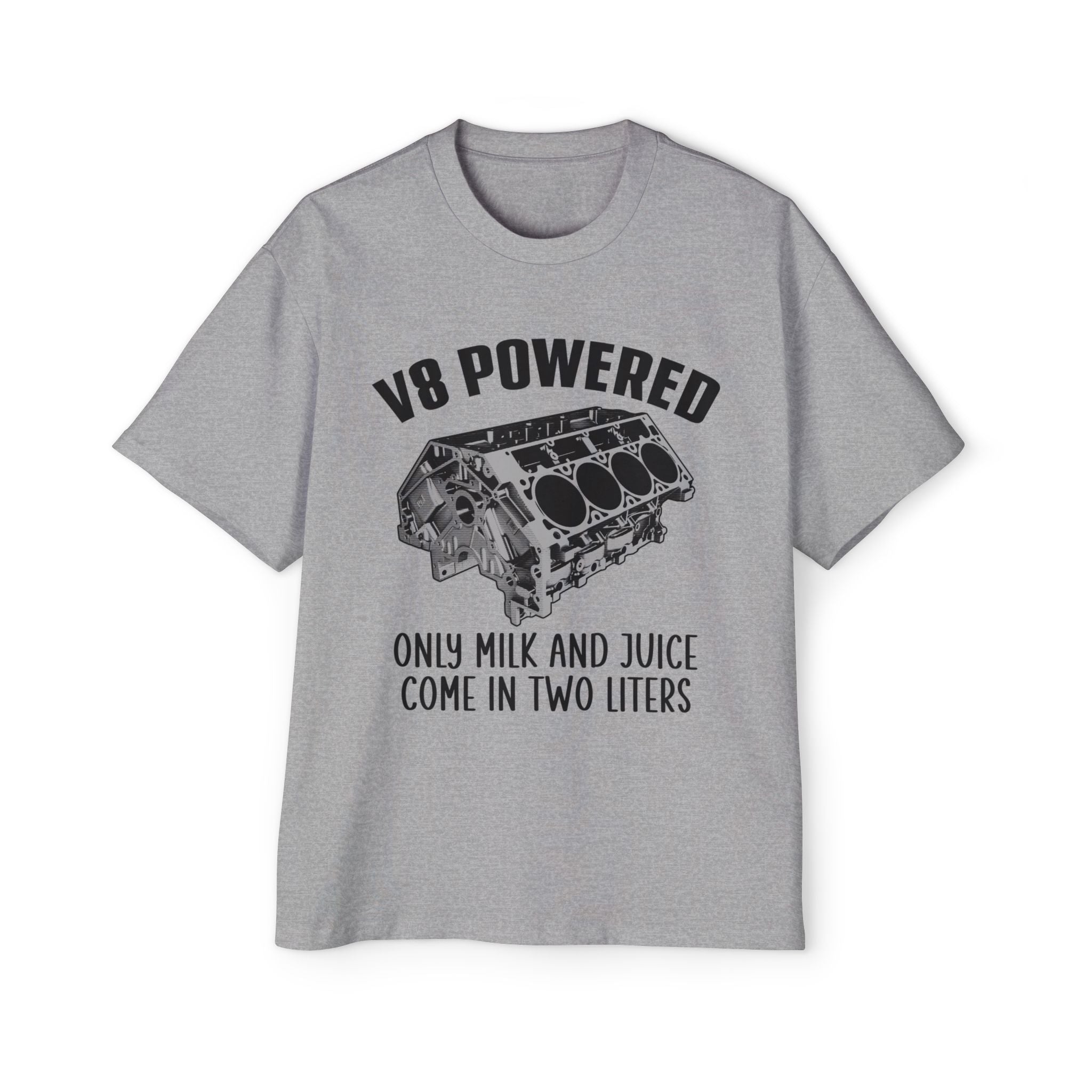 V8 Powered - Cozy 100% Carded Cotton Oversized Premium Heavyweight Men's T-shirt