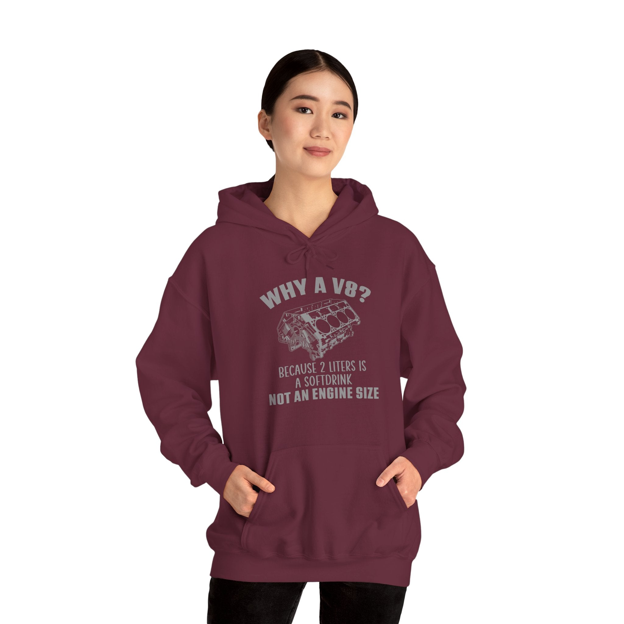Why A V8? Hoodie (Front)