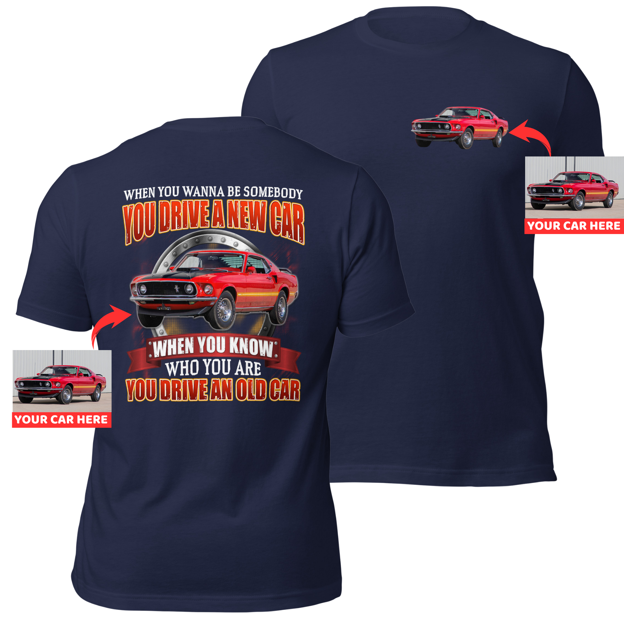You Drive An Old Car - Super Soft Comfy 100% Combed Ring-Spun Cotton Retail Fit Premium Lightweight Men's Custom T-shirt