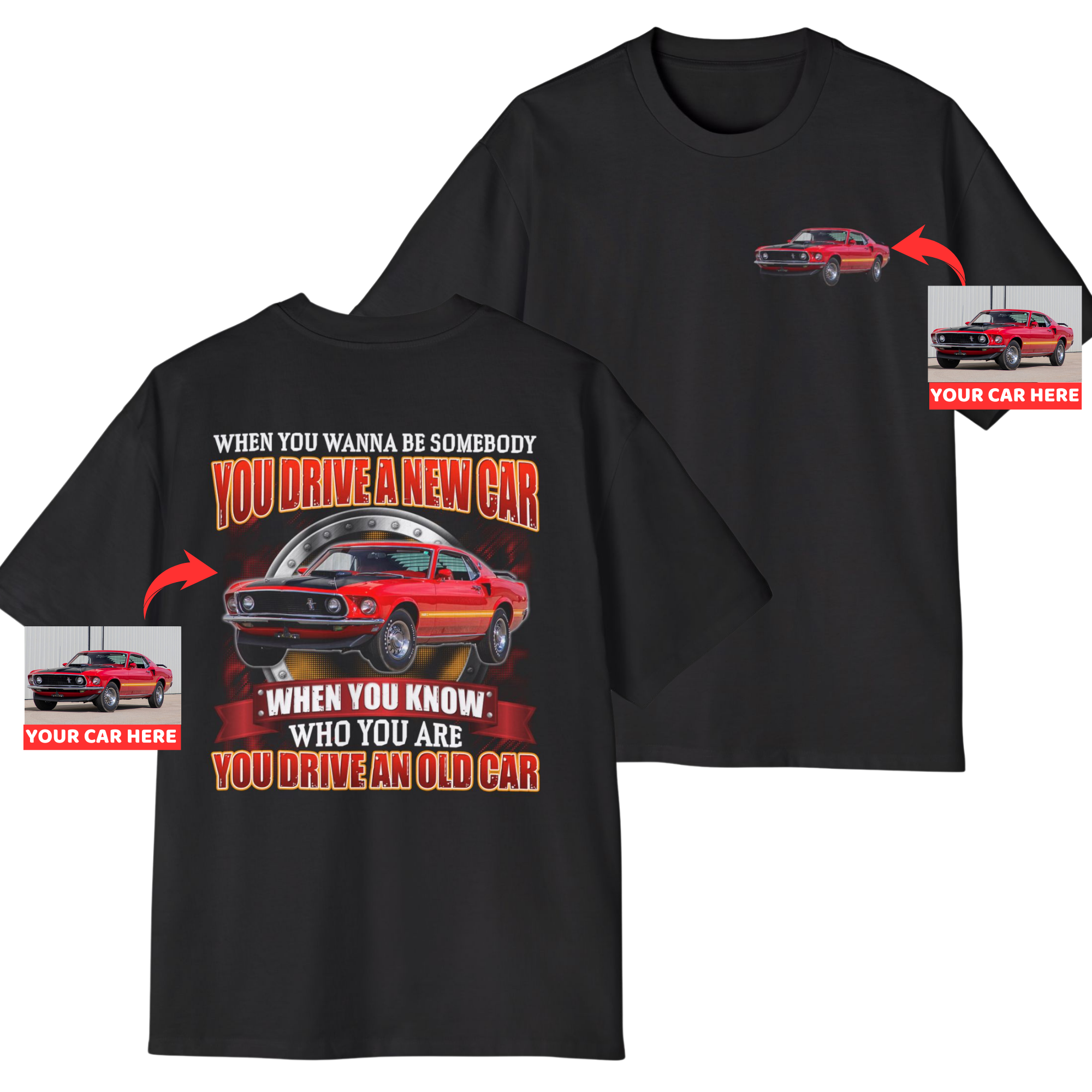 You Drive An Old Car - 100% Carded Cotton Premium Oversized Heavyweight Men's Custom T-shirt
