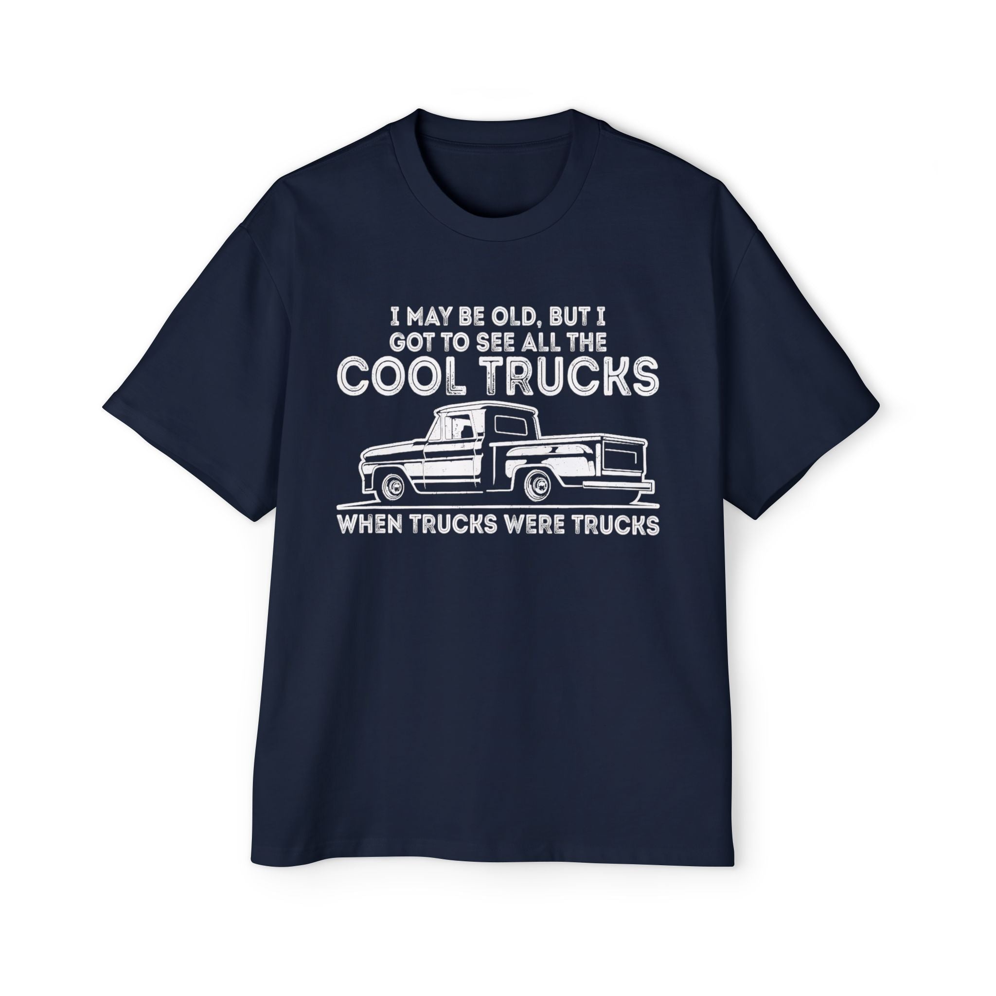 When Trucks Were Trucks - Cozy 100% Carded Cotton Oversized Premium Heavyweight Men's T-shirt