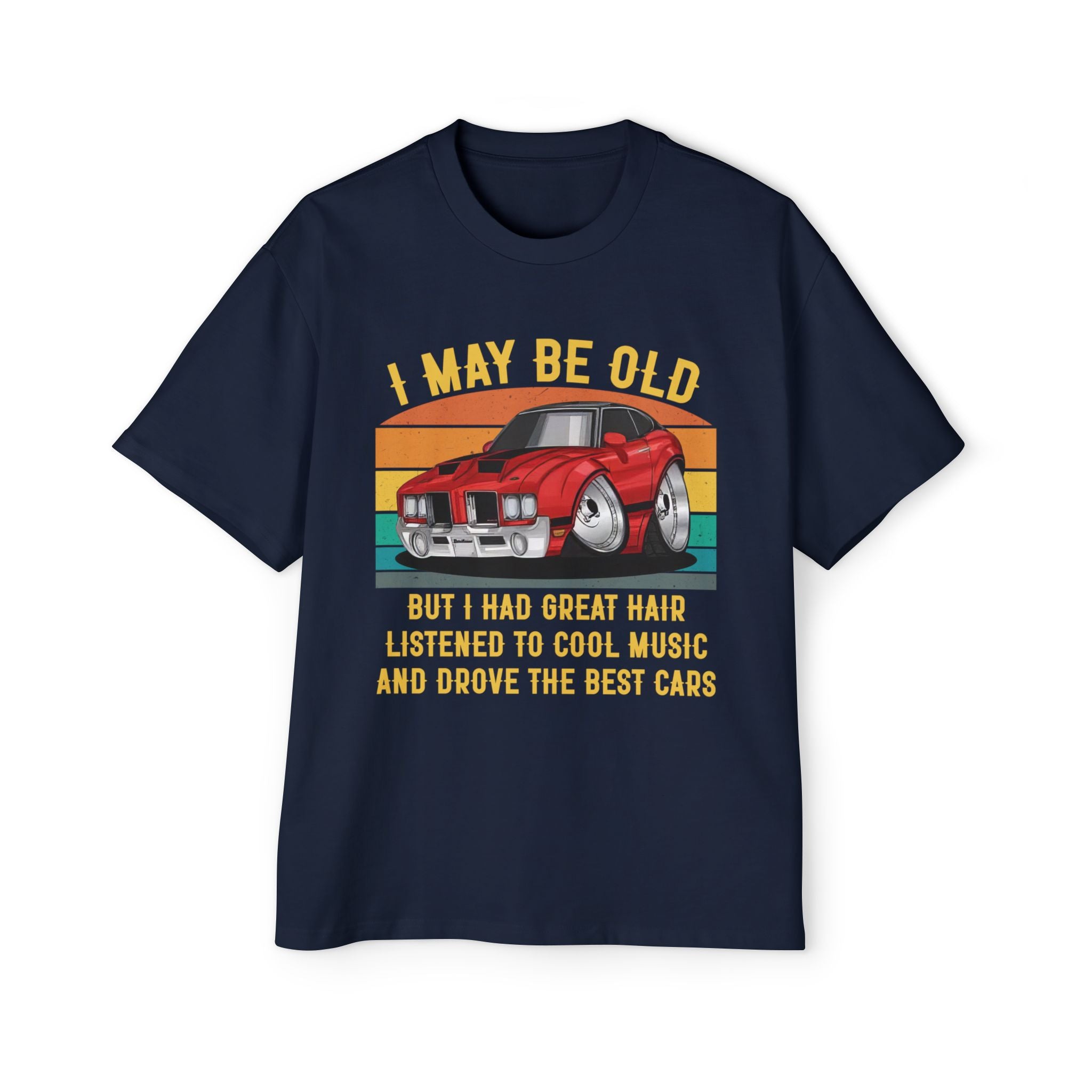 I May Be Old But - Cozy 100% Carded Cotton Oversized Premium Heavyweight Men's T-shirt