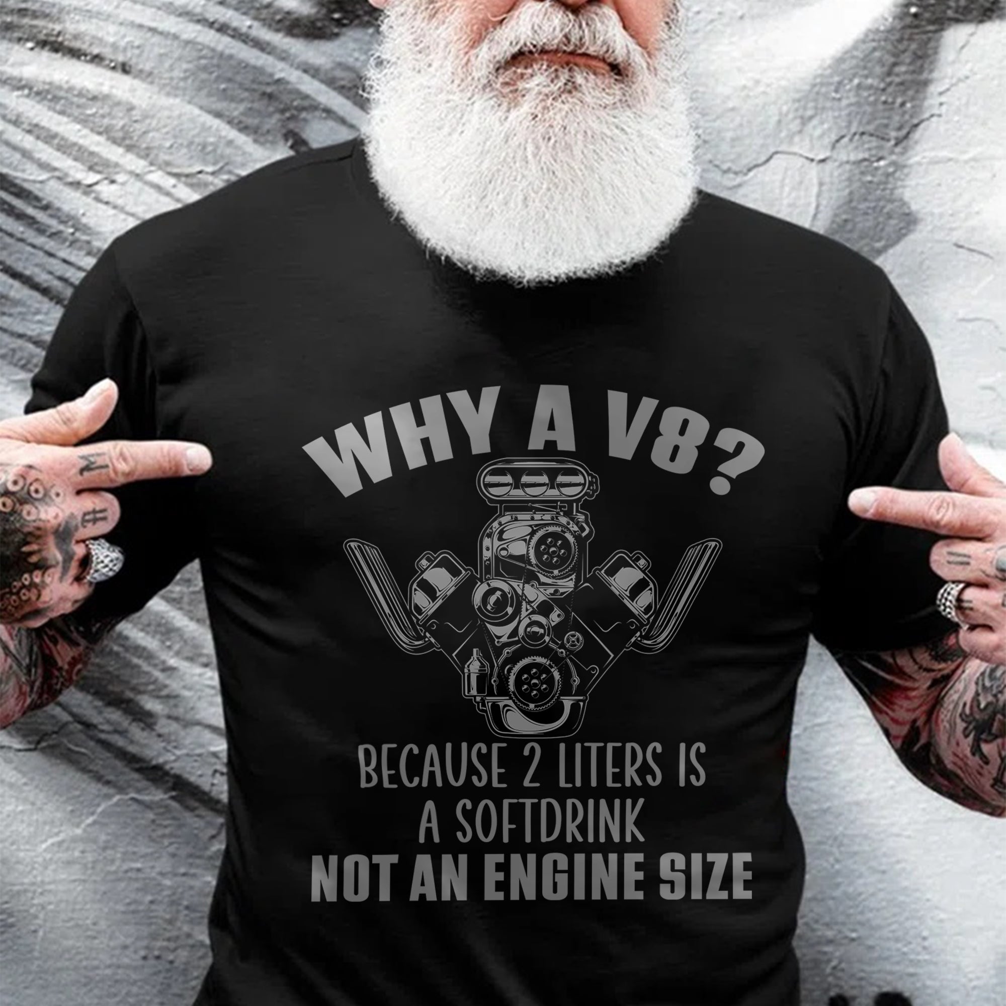Why A V8 - Engine T-shirt