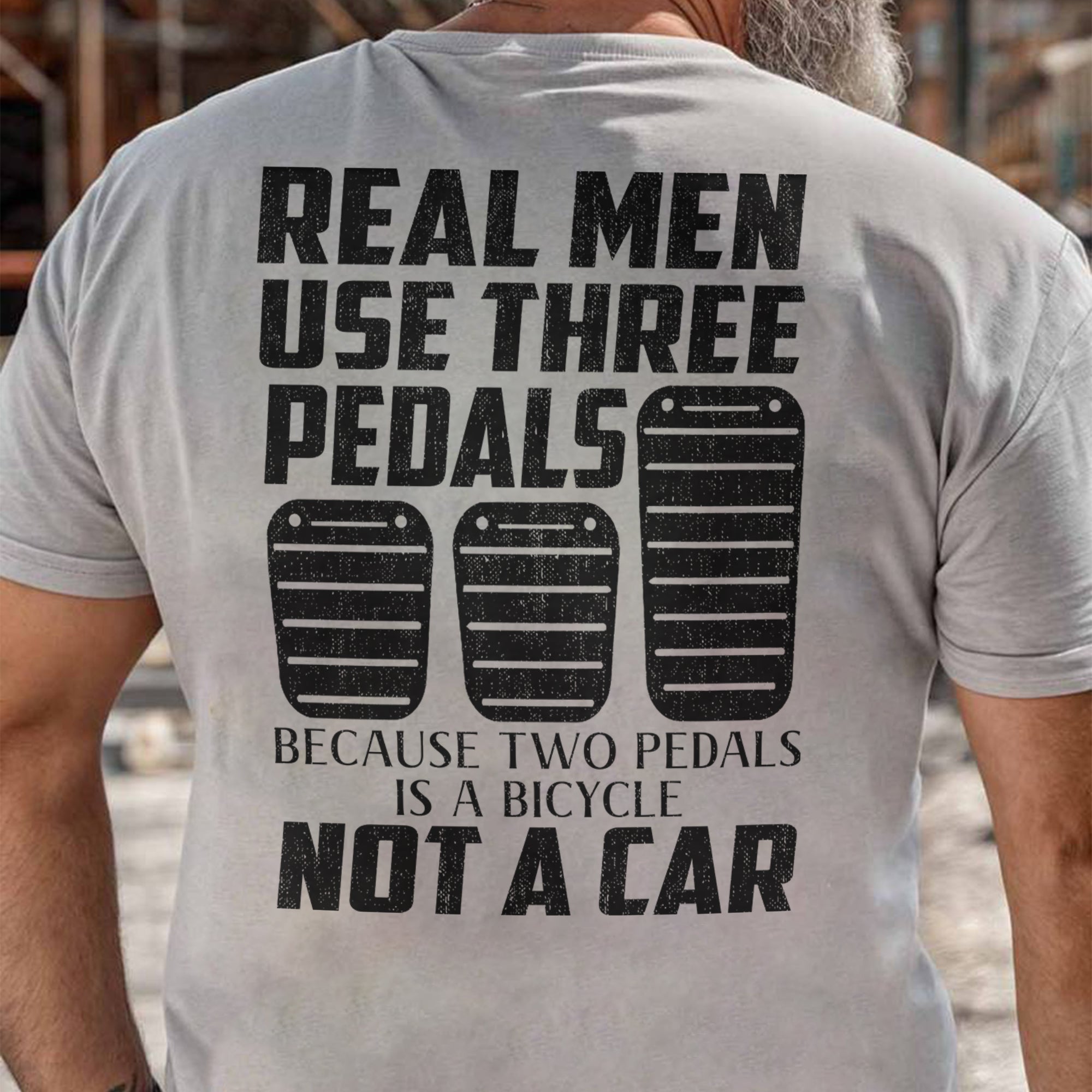 Real Men Use Three Pedals - Manual T-shirt