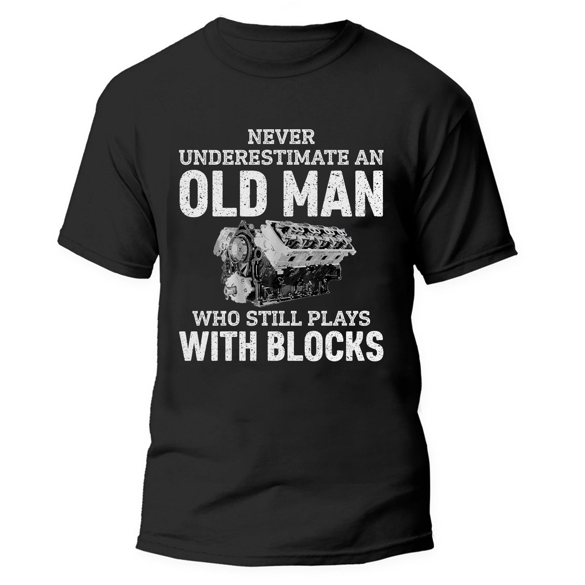 An Old Man Who Still Plays With Blocks - Car T-shirt