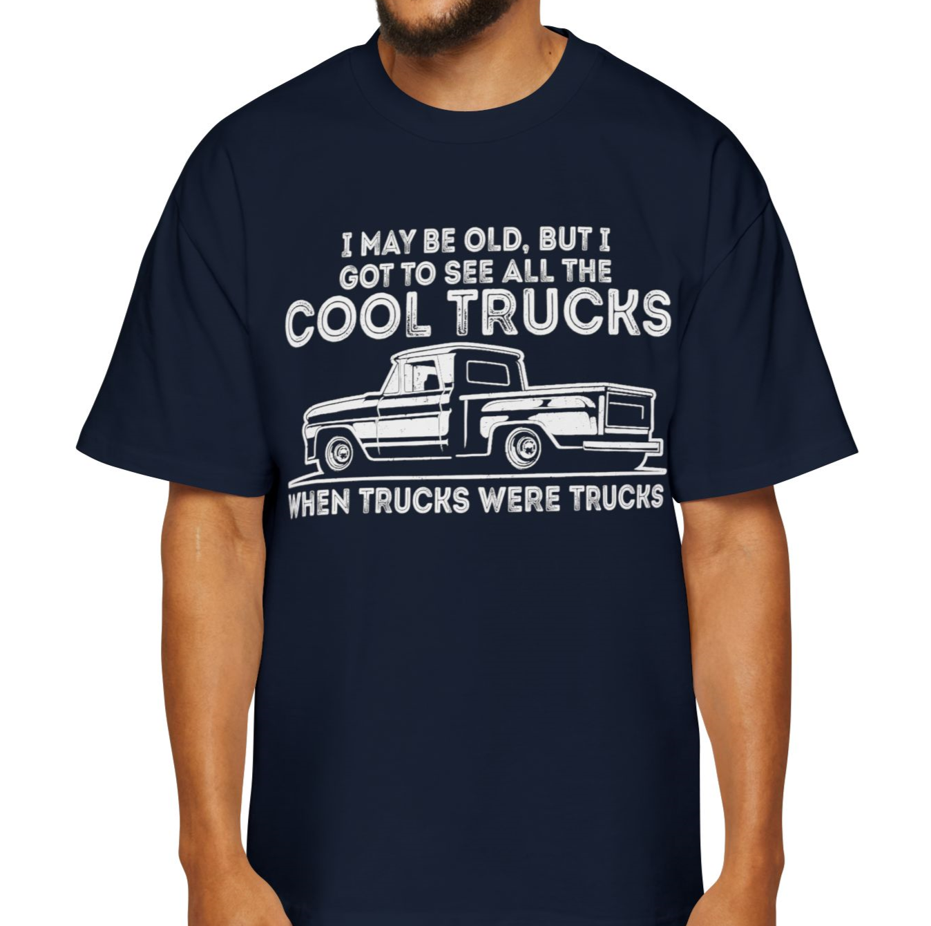 When Trucks Were Trucks - Cozy 100% Carded Cotton Oversized Premium Heavyweight Men's T-shirt