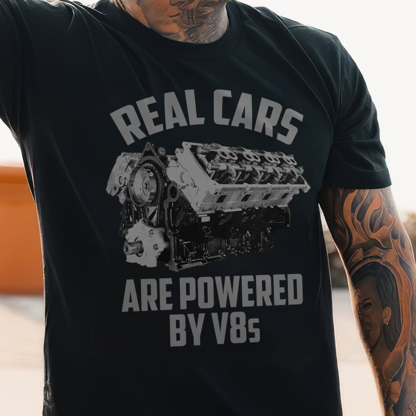 Real Cars Are Powered By V8s T-shirt