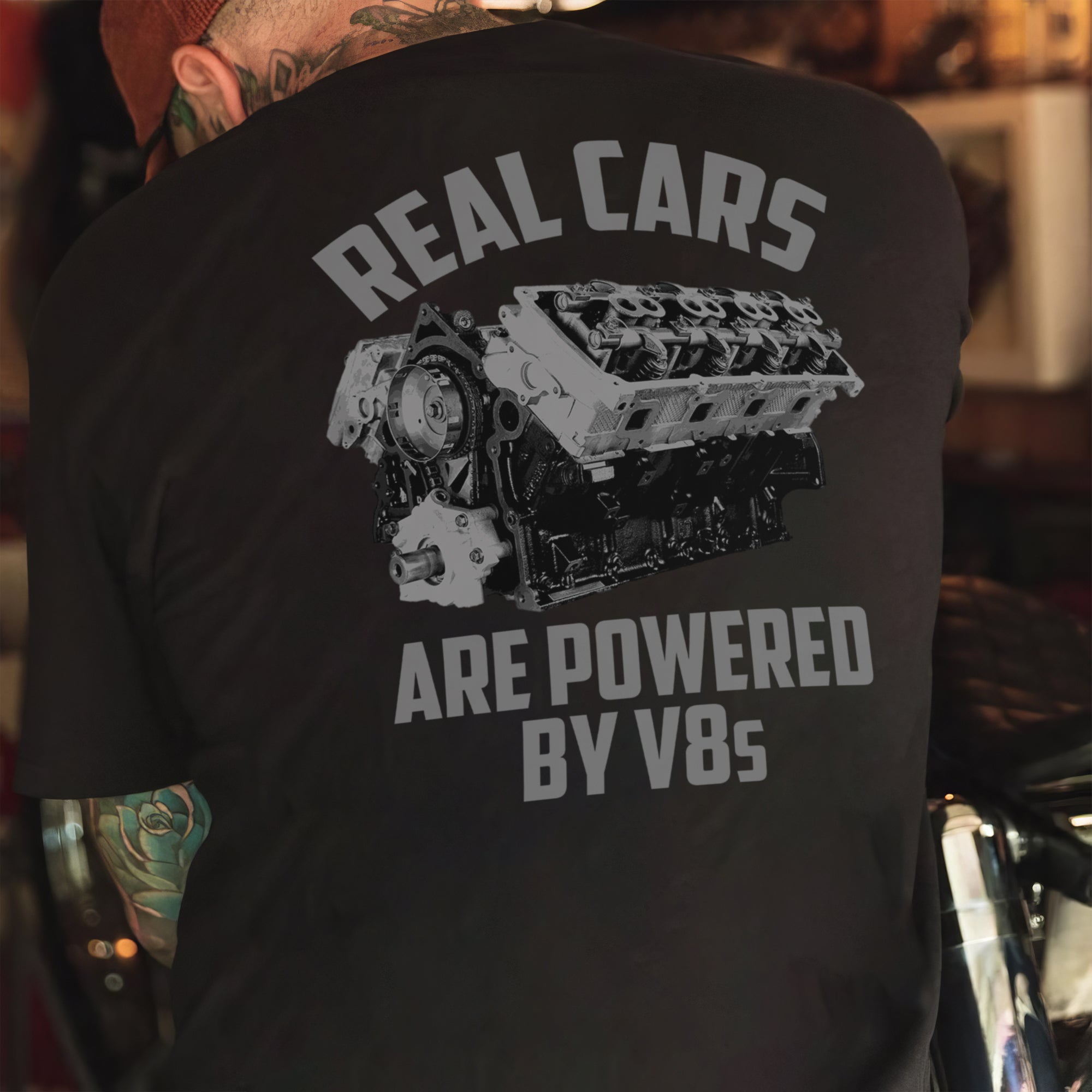 Real Cars Are Powered By V8s T-shirt