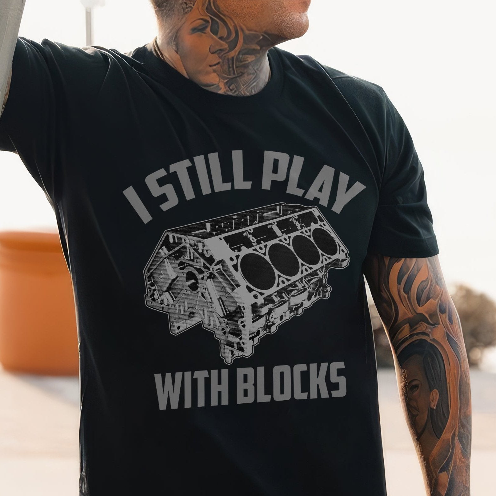 Still Play With Blocks V8 T-shirt