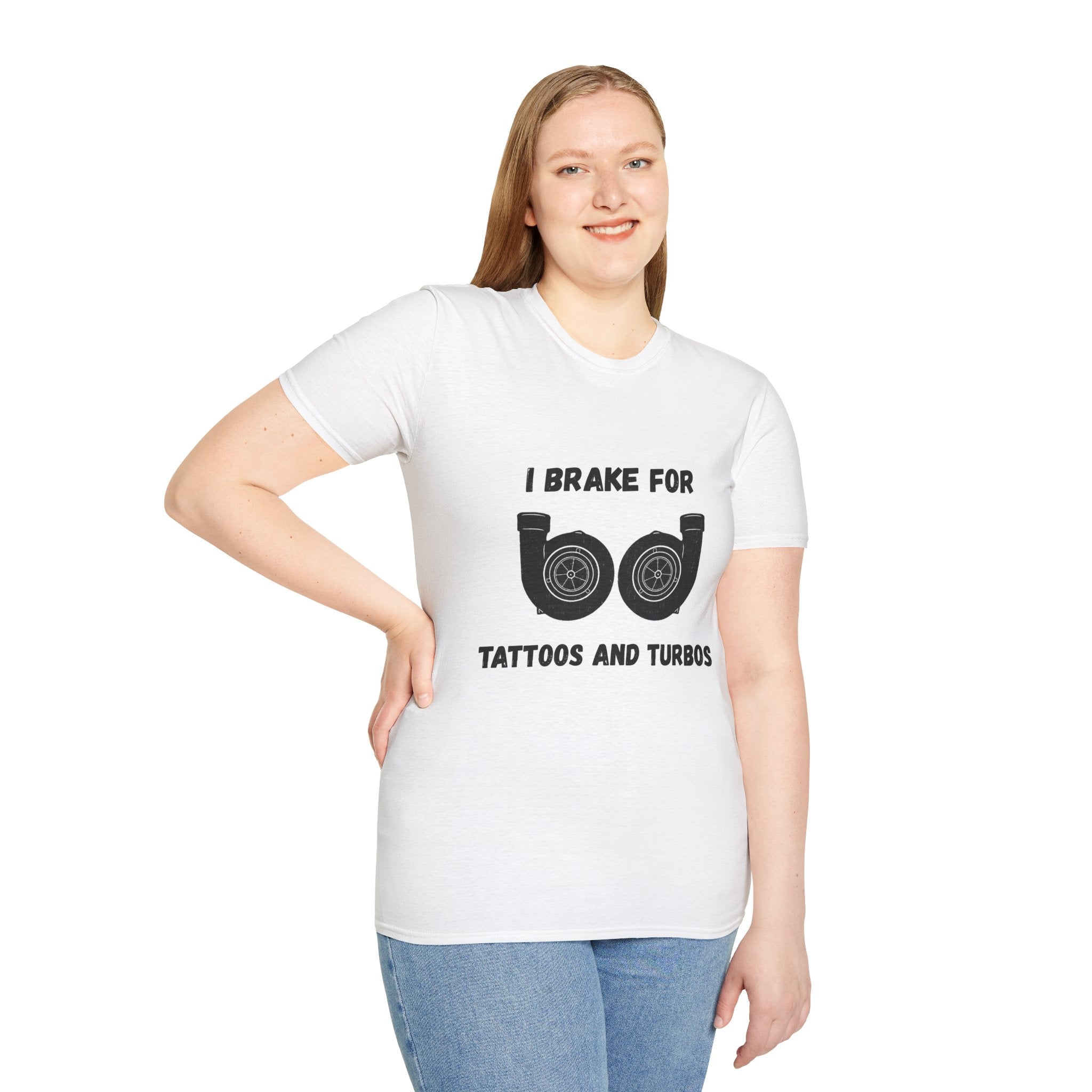 I Brake For Tattoos And Turbos T-shirt
