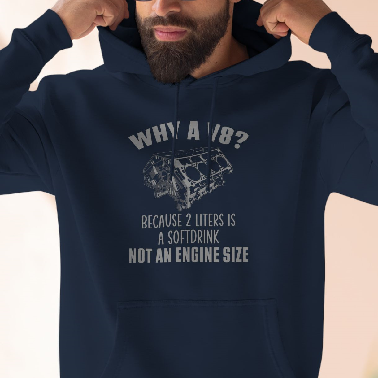 Why A V8 - Three-Panel Fleece Super Soft Superior Hoodie