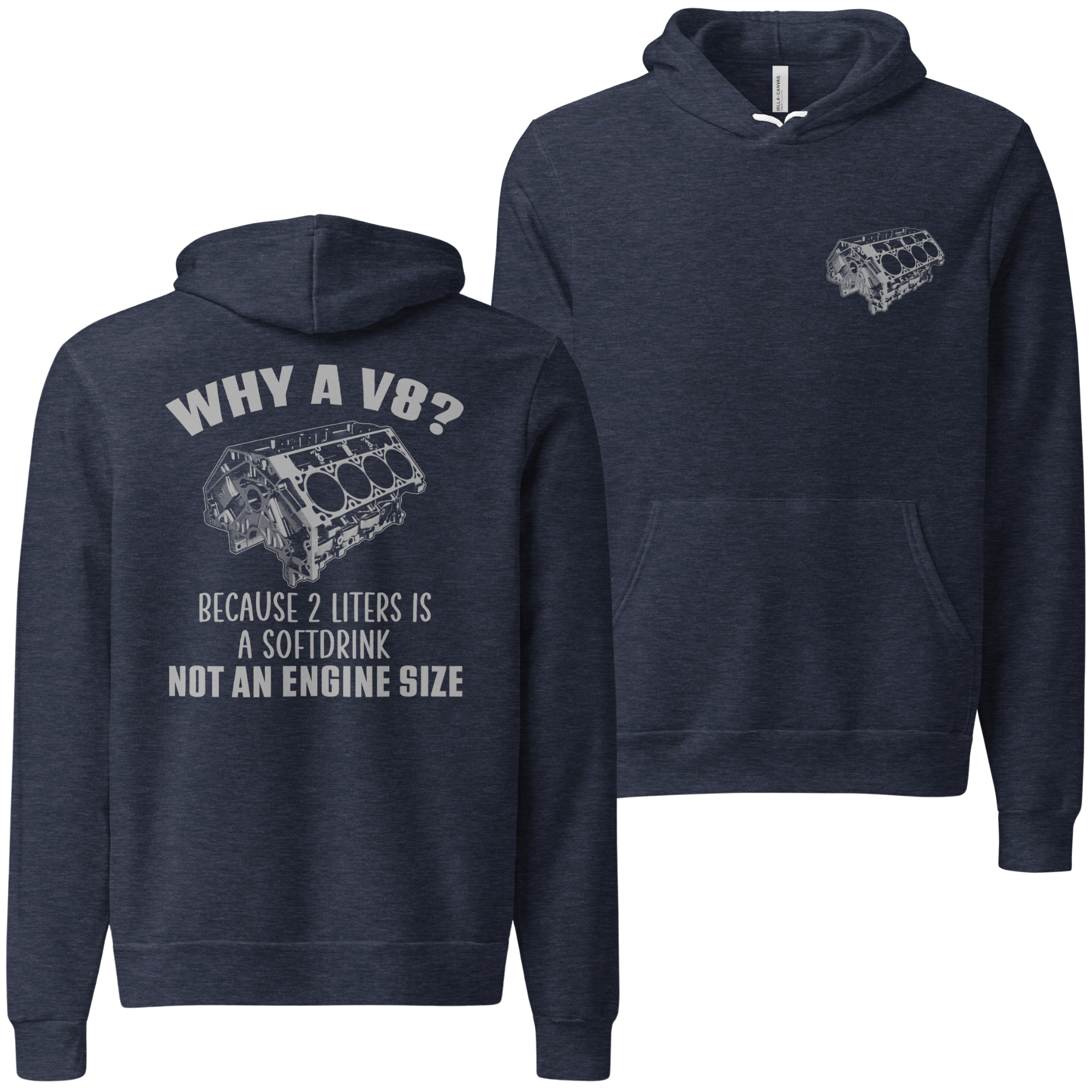 Why A V8 - Sponge Fleece Cozy Soft Premium Hoodie