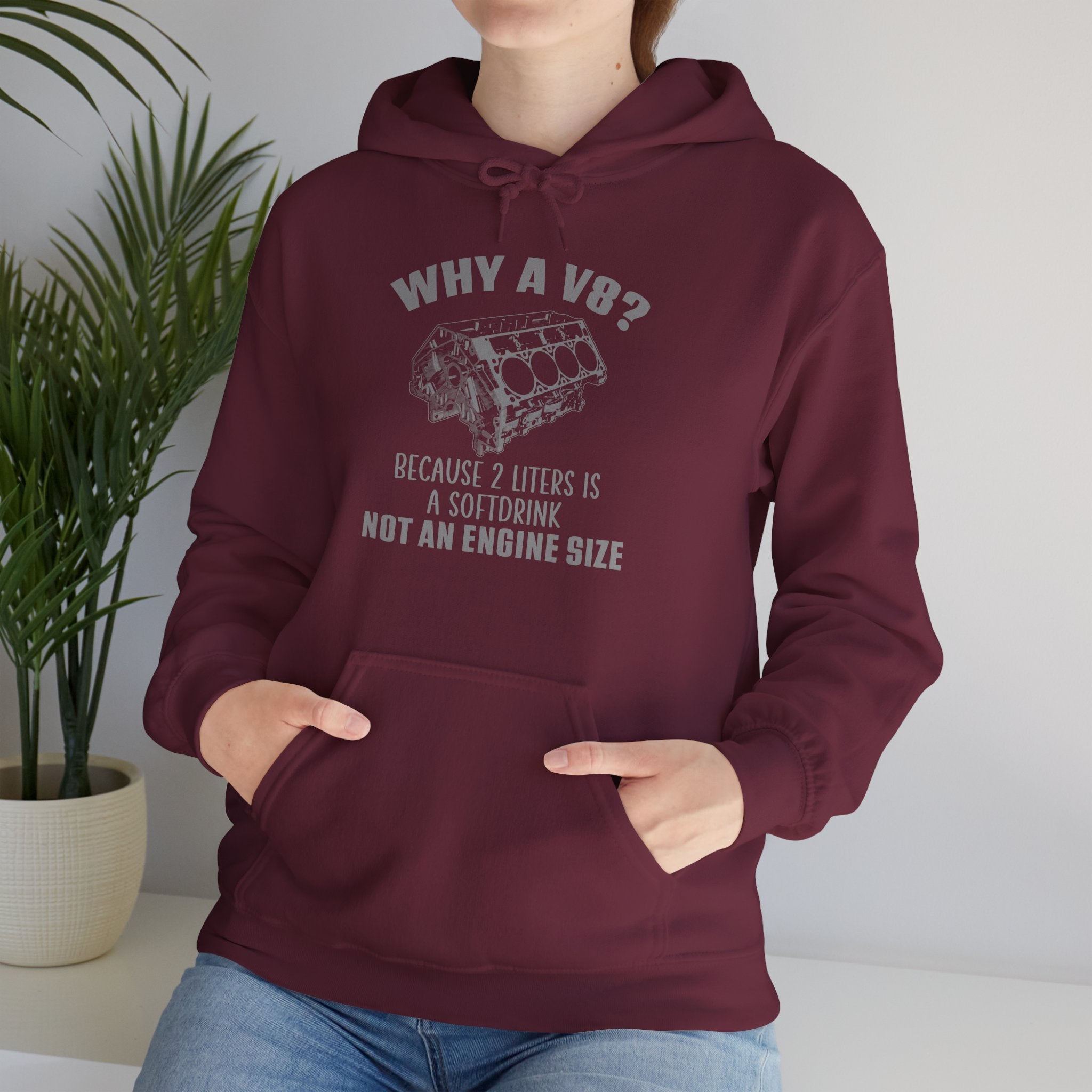 Why A V8? Hoodie (Front)