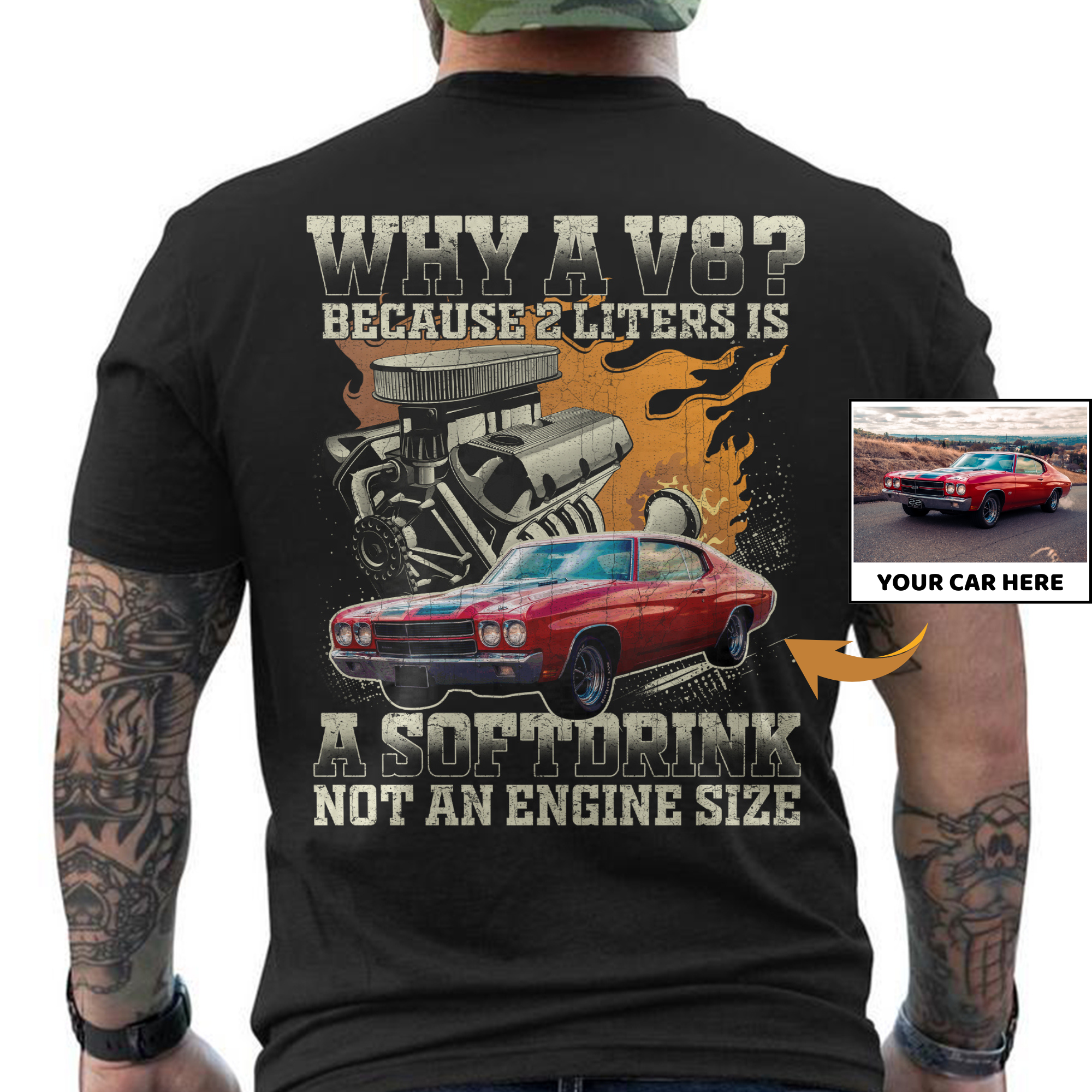 Why A V8 - Personalized Car Funny T-shirt