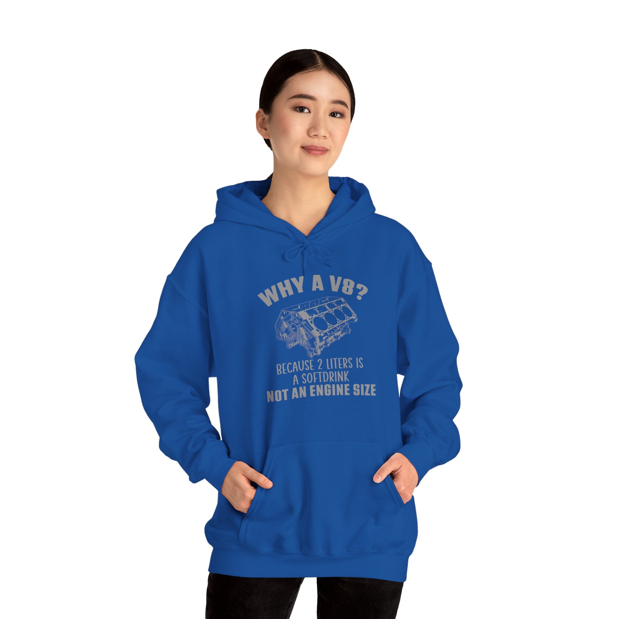 Why A V8? Hoodie (Front)