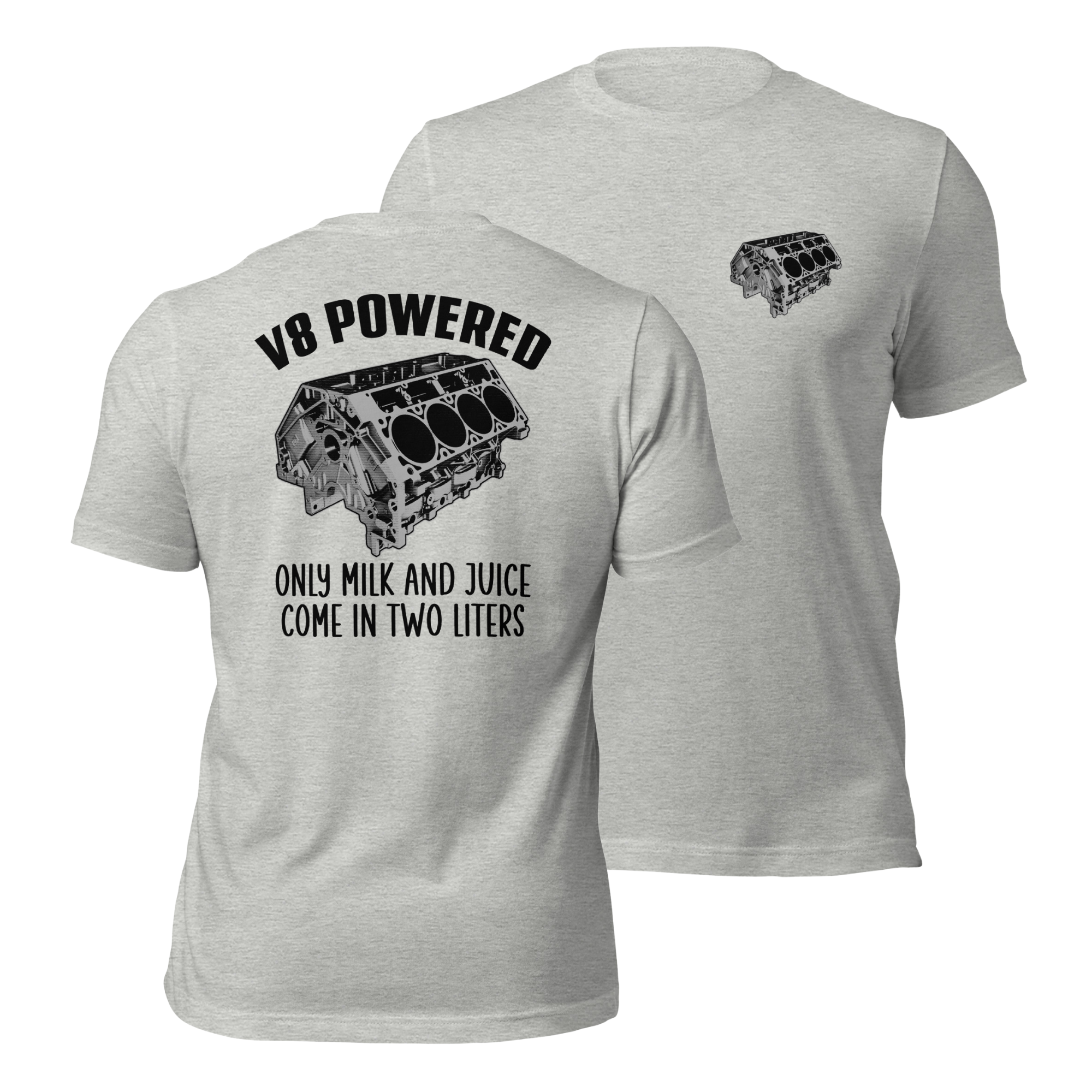 V8 Powered - Super Soft Comfy 100% Combed Ring-Spun Cotton Retail Fit Premium Lightweight Men's T-shirt