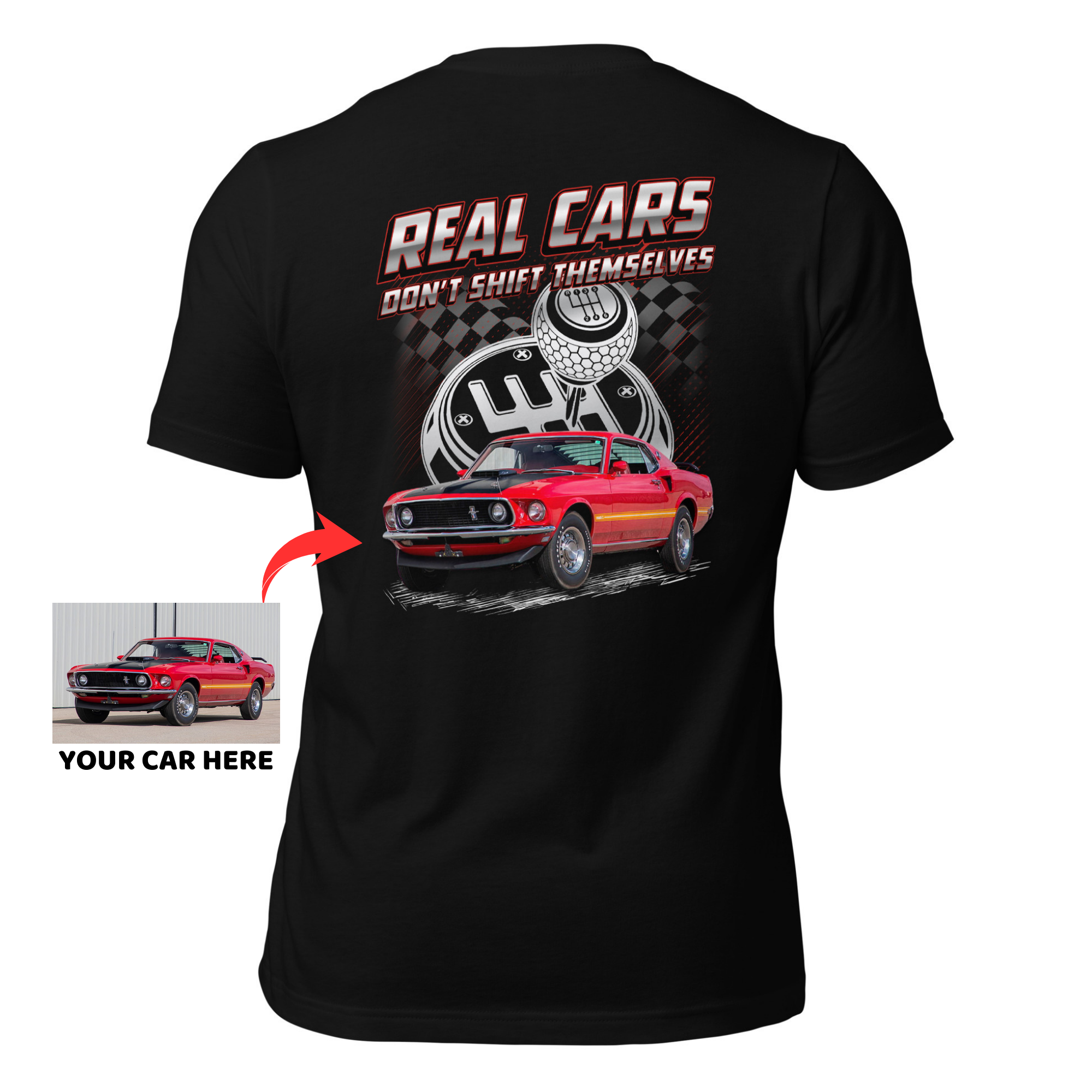 Real Cars Don't Shift Themselves - Superior Eco Super Soft Customized T-shirt