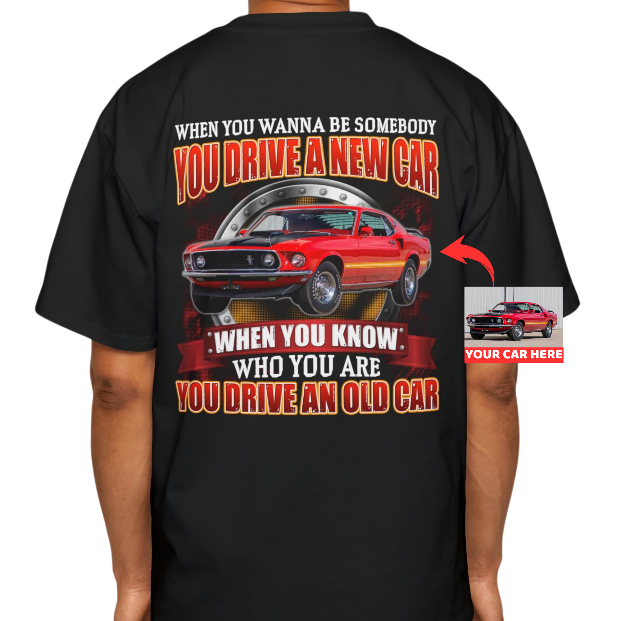 You Drive An Old Car - 100% Carded Cotton Premium Oversized Heavyweight Men's Custom T-shirt