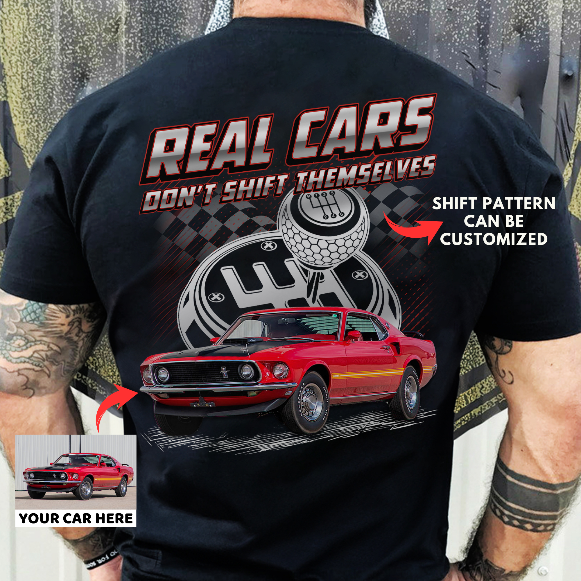 Real Cars Don't Shift Themselves - Standard Classic Fit 100% Cotton Customized T-shirt