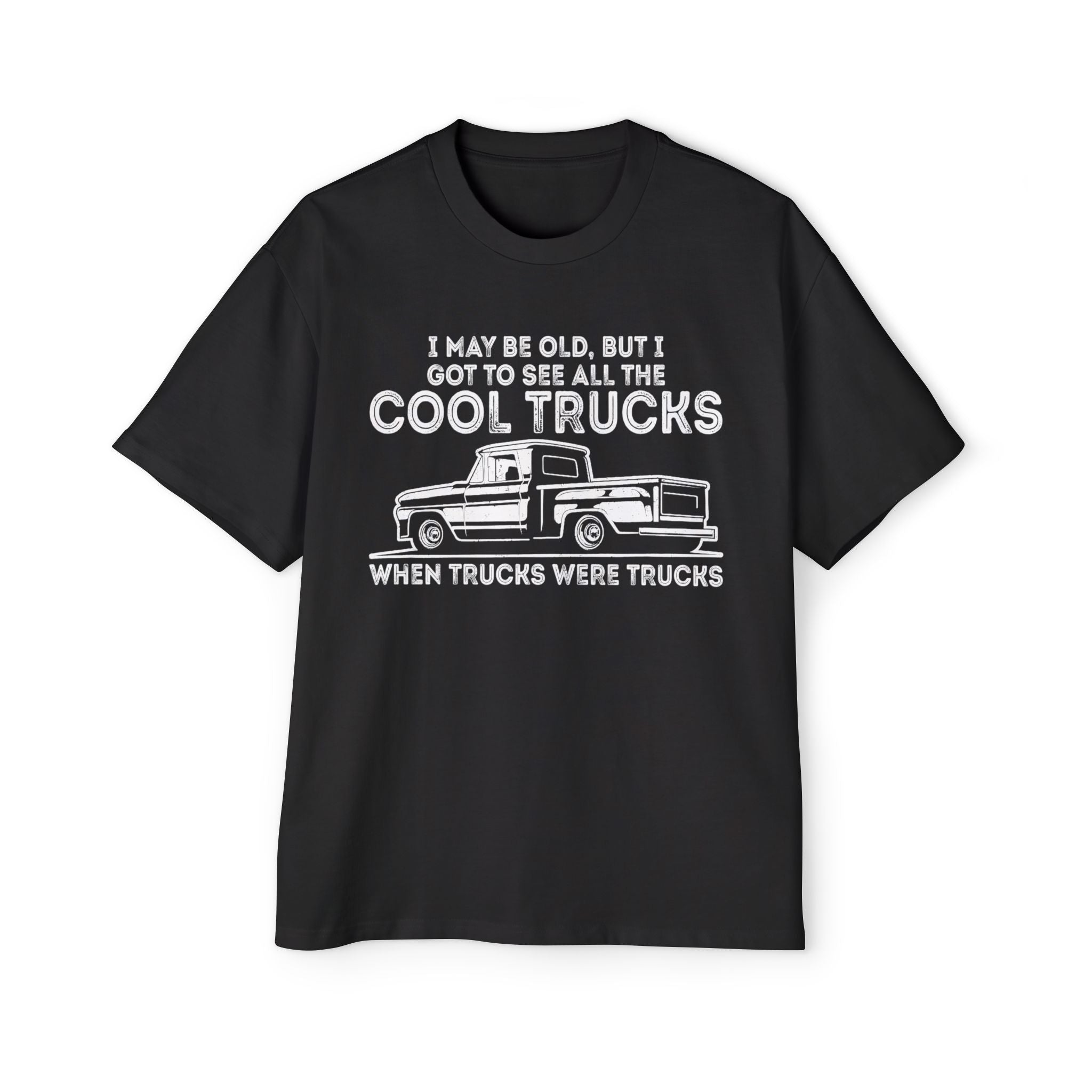 When Trucks Were Trucks - Cozy 100% Carded Cotton Oversized Premium Heavyweight Men's T-shirt