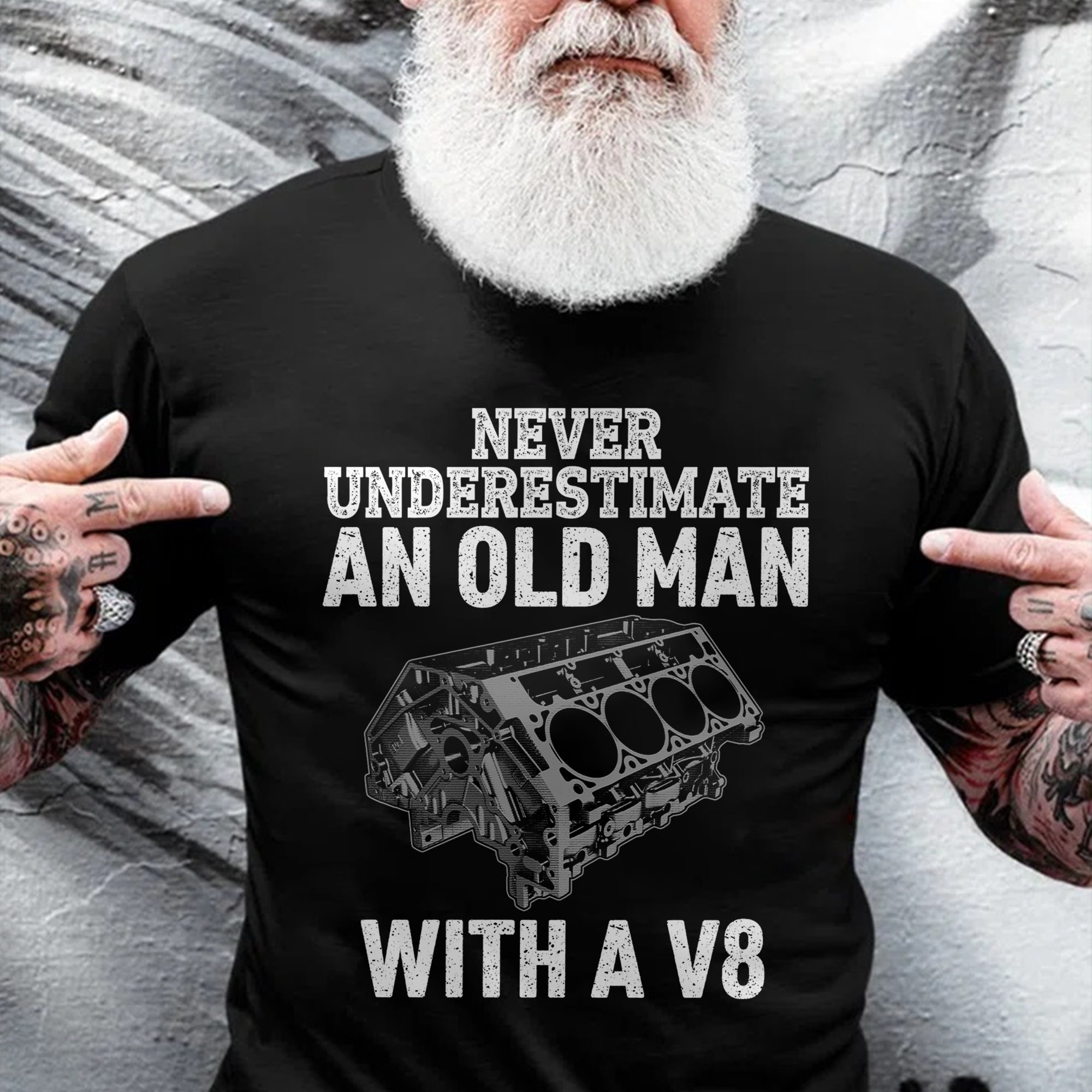 Never Underestimate An Old Man With A V8 T-shirt