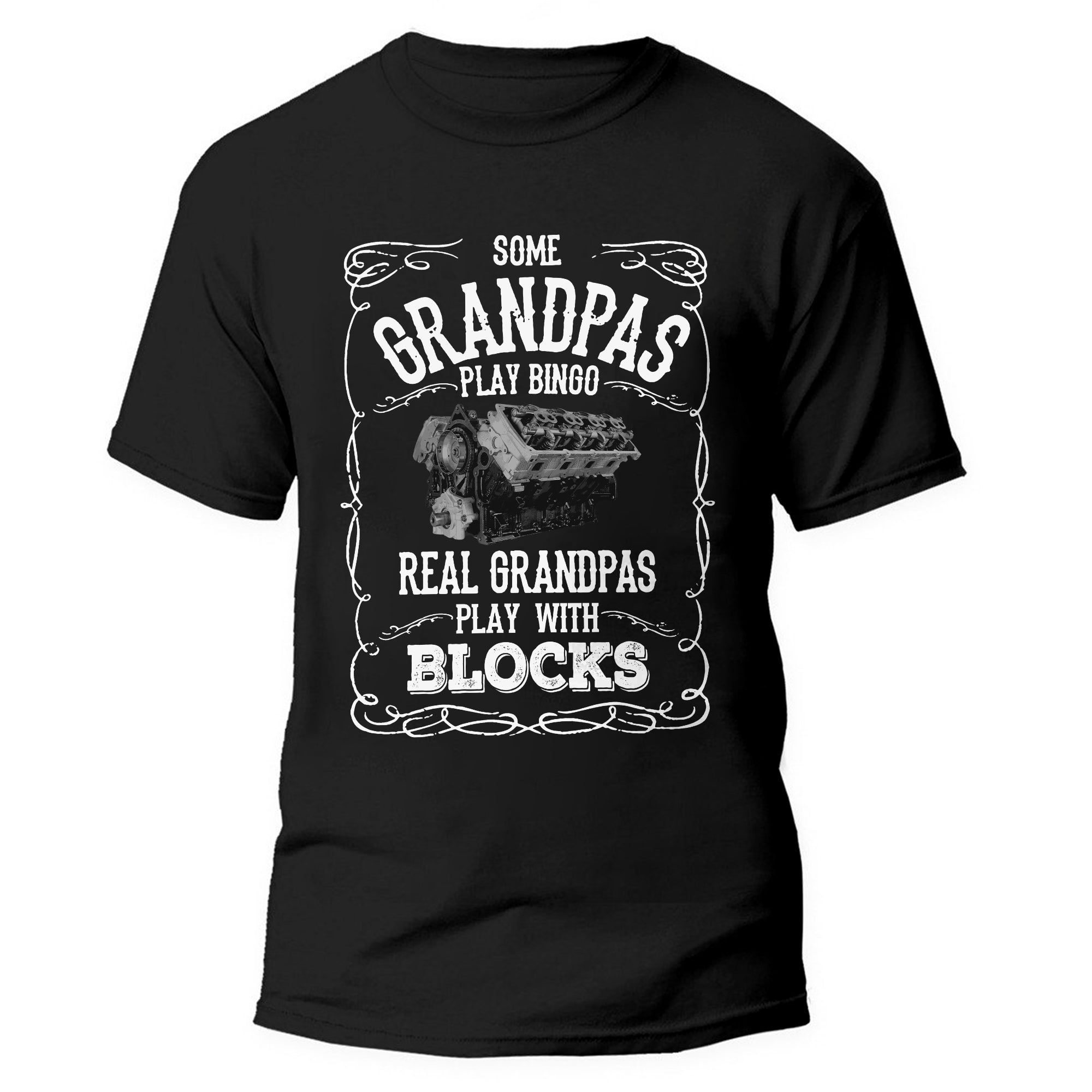 Real Grandpas Play With Blocks - Car T-shirt