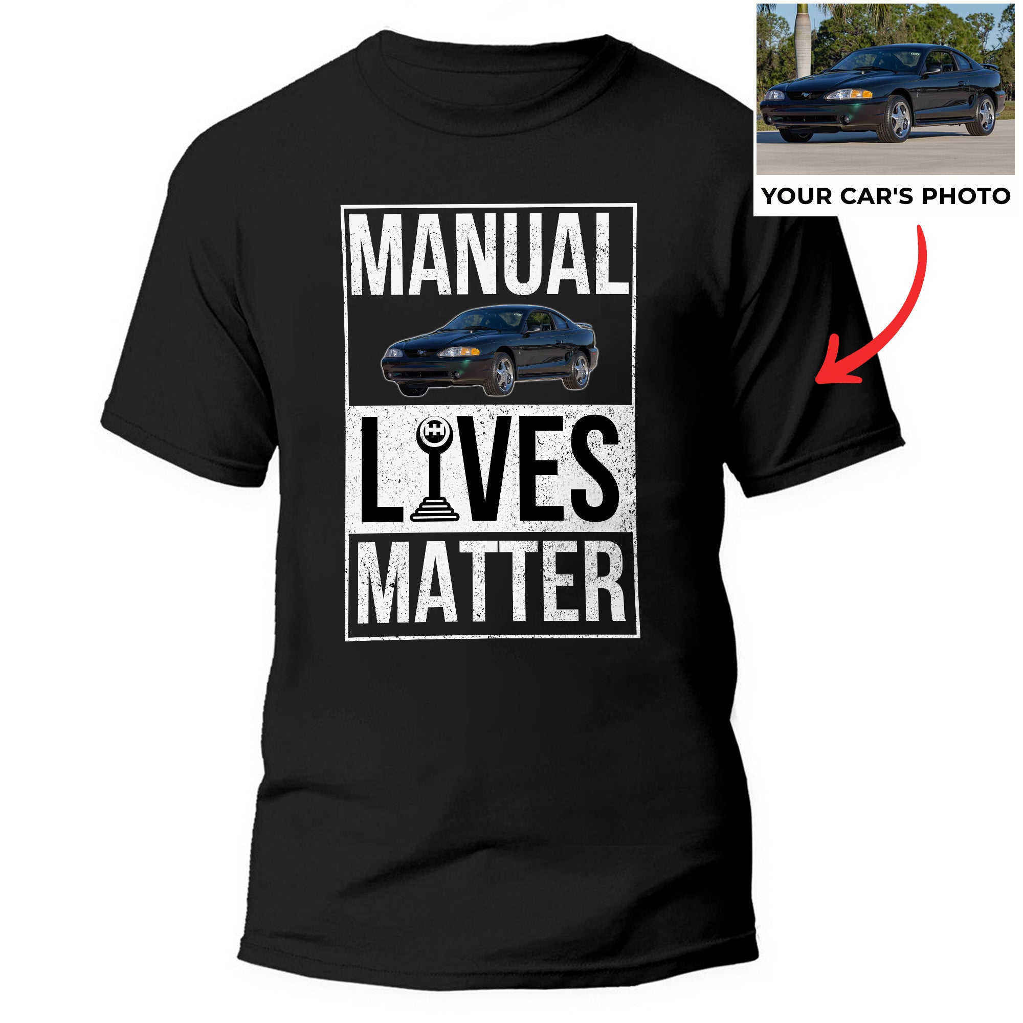 Manual Lives Matter - Manual Gear Shifting Personalized Car T-shirt