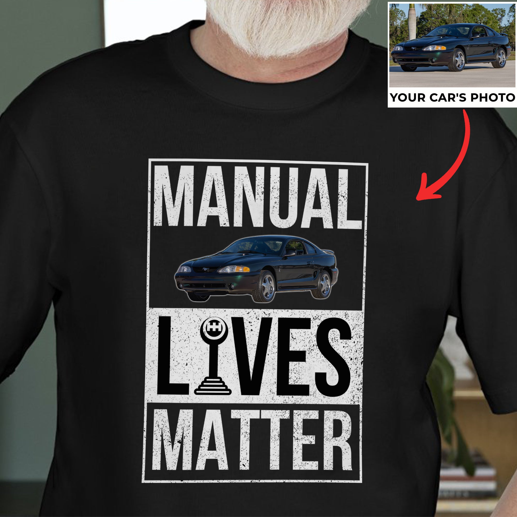 Manual Lives Matter - Manual Gear Shifting Personalized Car T-shirt