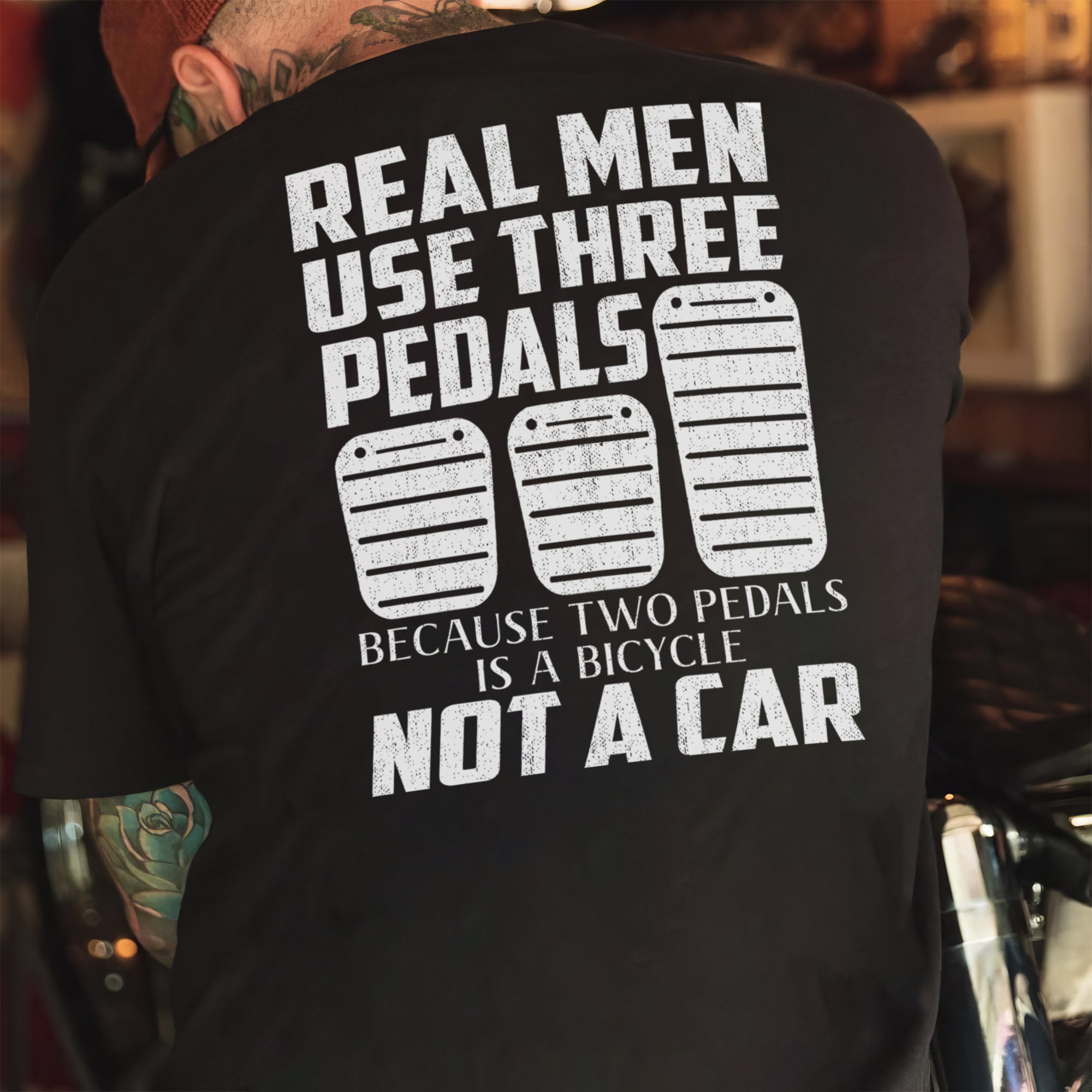 Real Men Use Three Pedals - Manual T-shirt