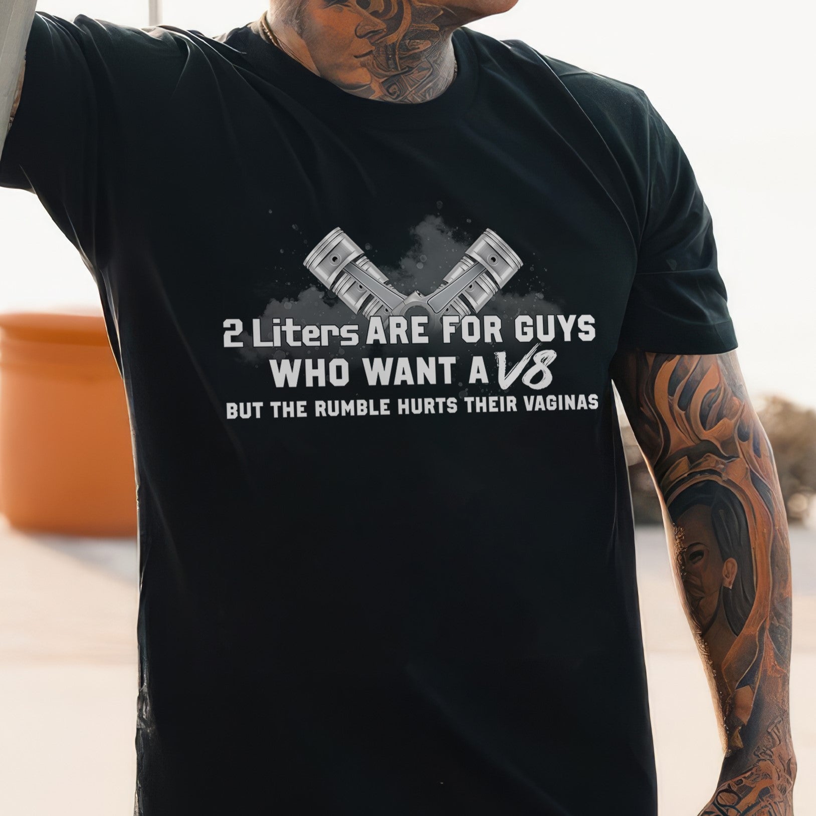 2 Liters Are For Guys Who Want A V8 But - 100% Ring-spun Cotton Classic Fit Standard T-shirt