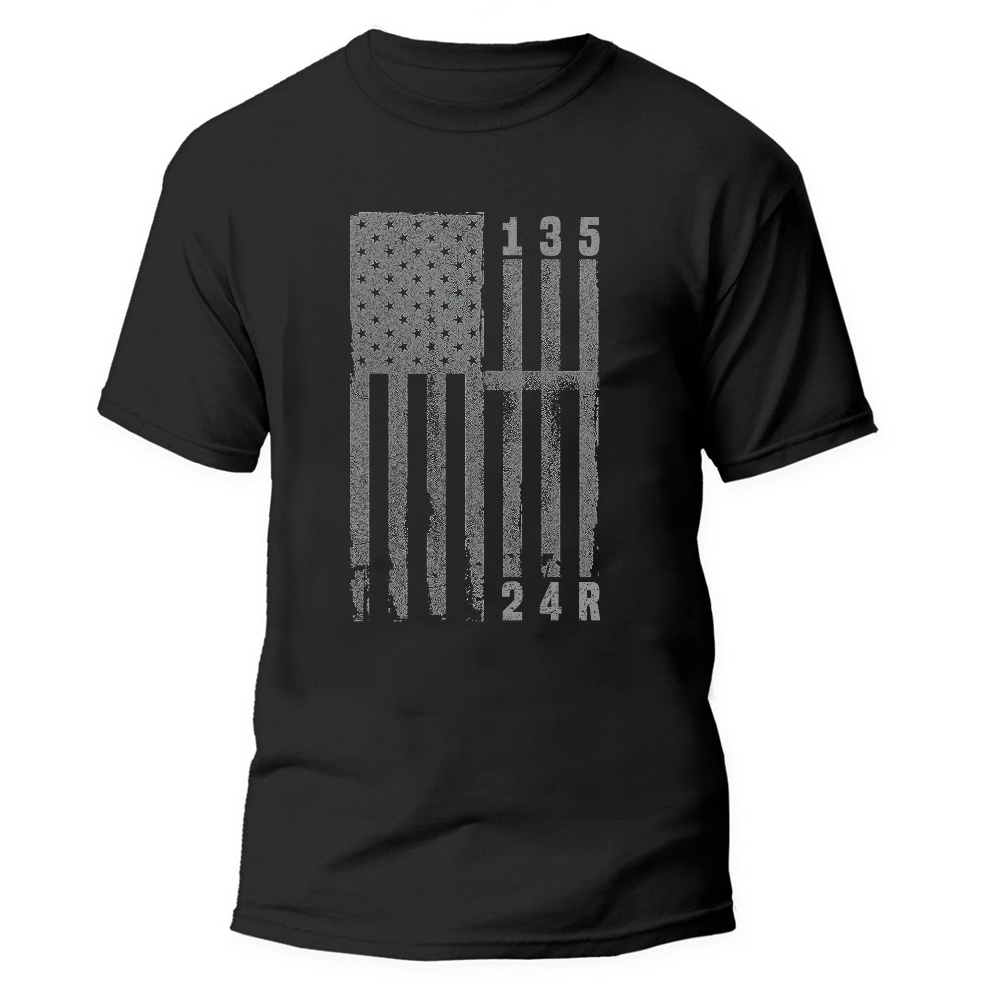 Car Manual Gear Shifting American Flag - Car T-shirt