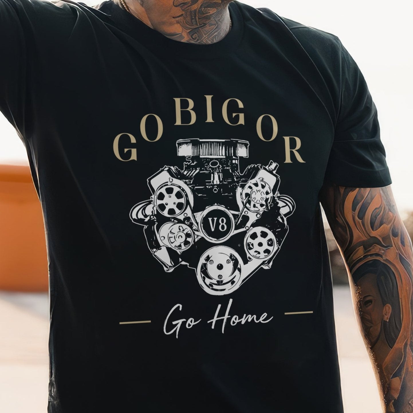 Go Big Or Go Home - V8 Big Block T-shirt