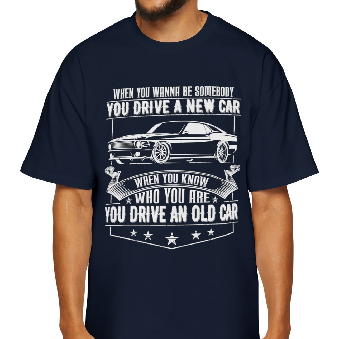 You Drive An Old Car - Cozy 100% Carded Cotton Oversized Premium Heavyweight Men's T-shirt