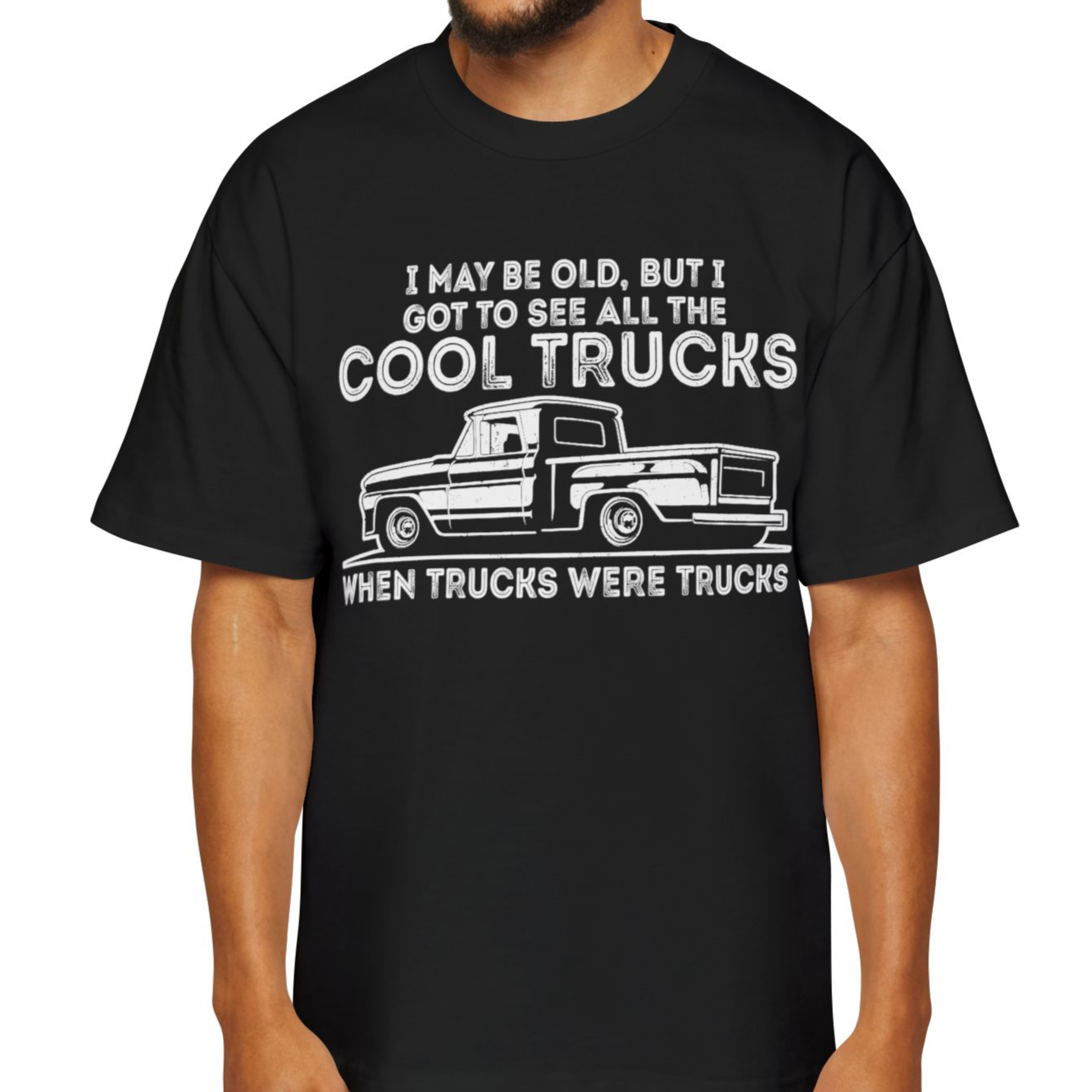 When Trucks Were Trucks - Cozy 100% Carded Cotton Oversized Premium Heavyweight Men's T-shirt