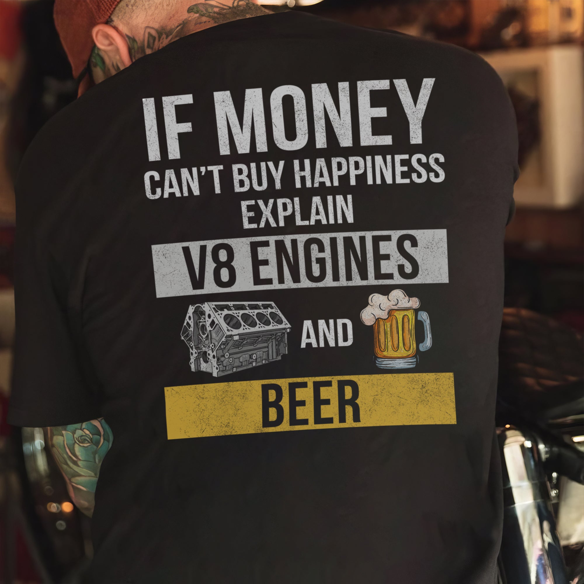 Explain V8 Engines and Beer T-shirt